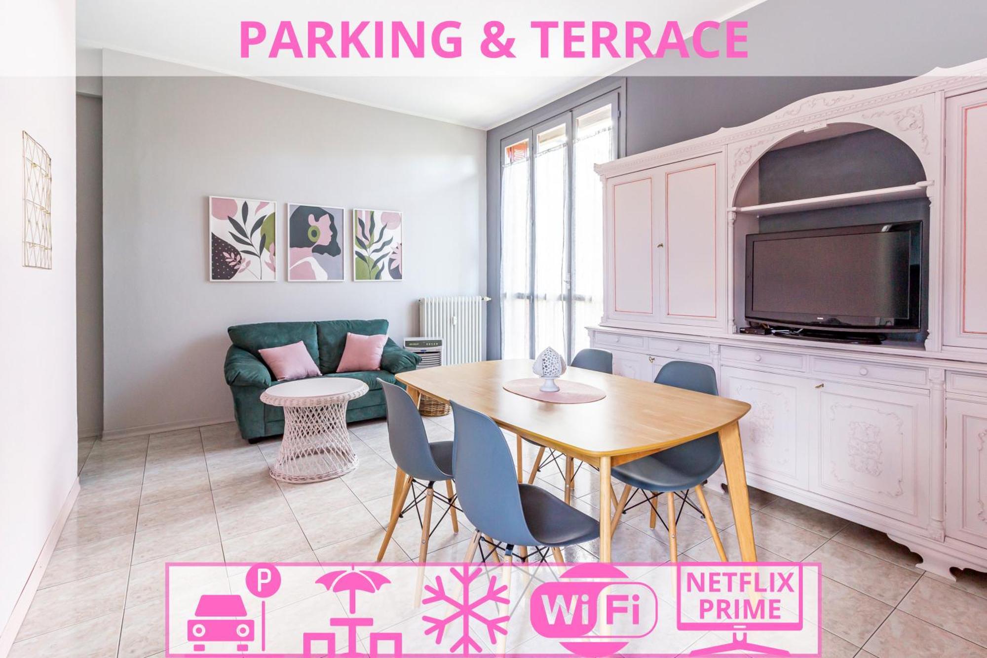 Parking & Terrace - Large 90 Mq - Self Check-In & Remote Access Διαμέρισμα Όπως Εξωτερικό φωτογραφία